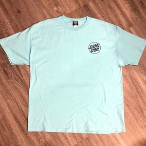 Santa Cruz Skateboards Men’s Light Blue Tee Sz 2XL
